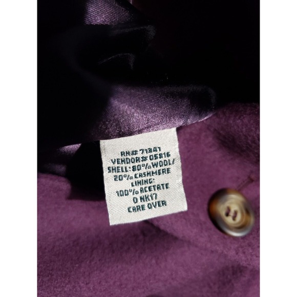 Vintage LL Bean Blazer Women's Size 8P Purple Wool Cashmere Blend Pockets Lined - Picture 13 of 14